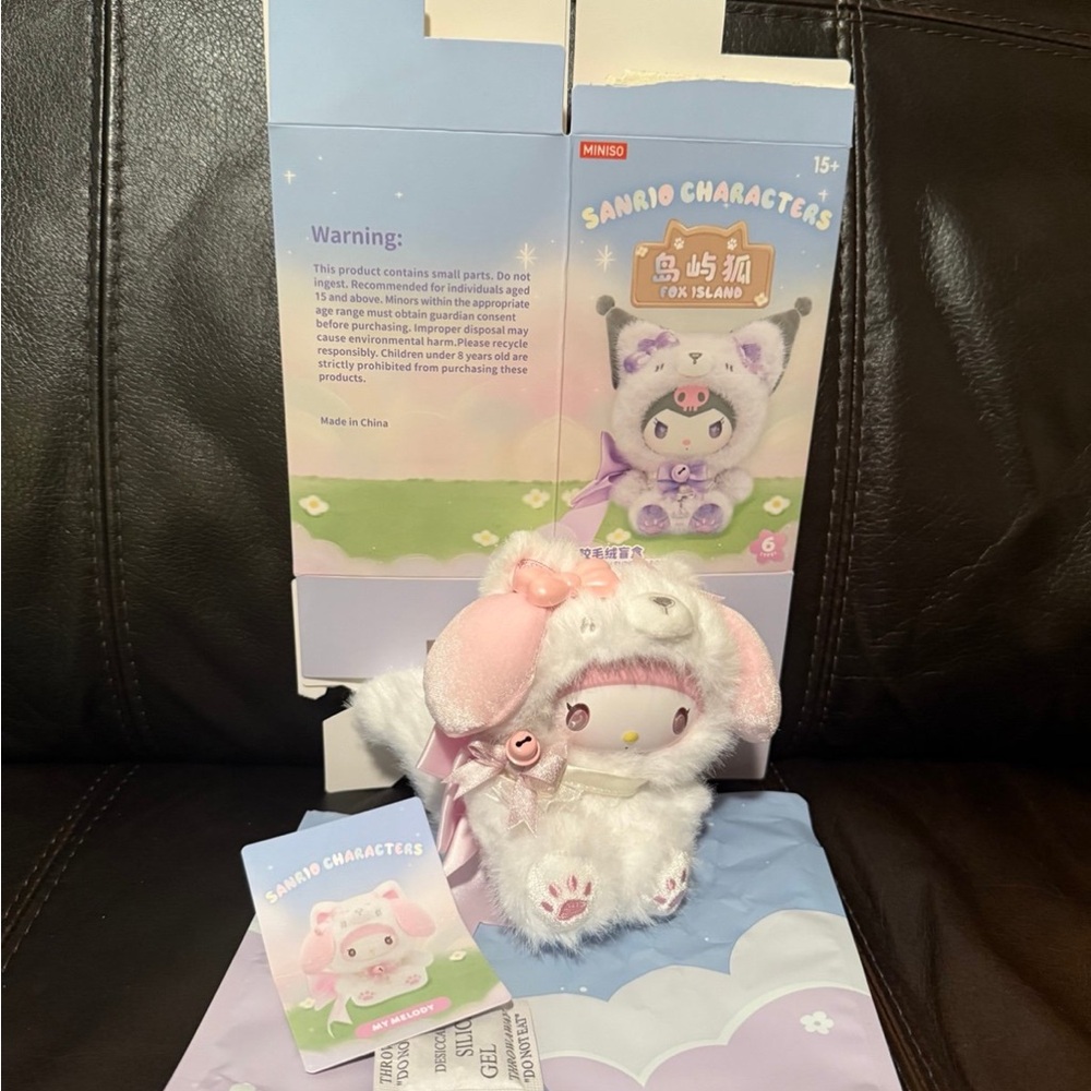 Sanrio Characters fox island plush keychain - My Melody